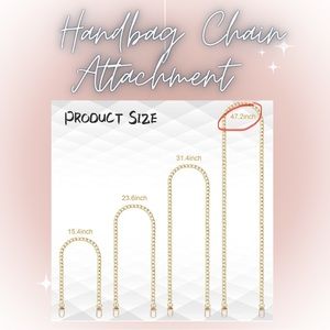 Multiple Lengths and Colors- Handbag Chain Attachment Crossbody Bag 47.2in